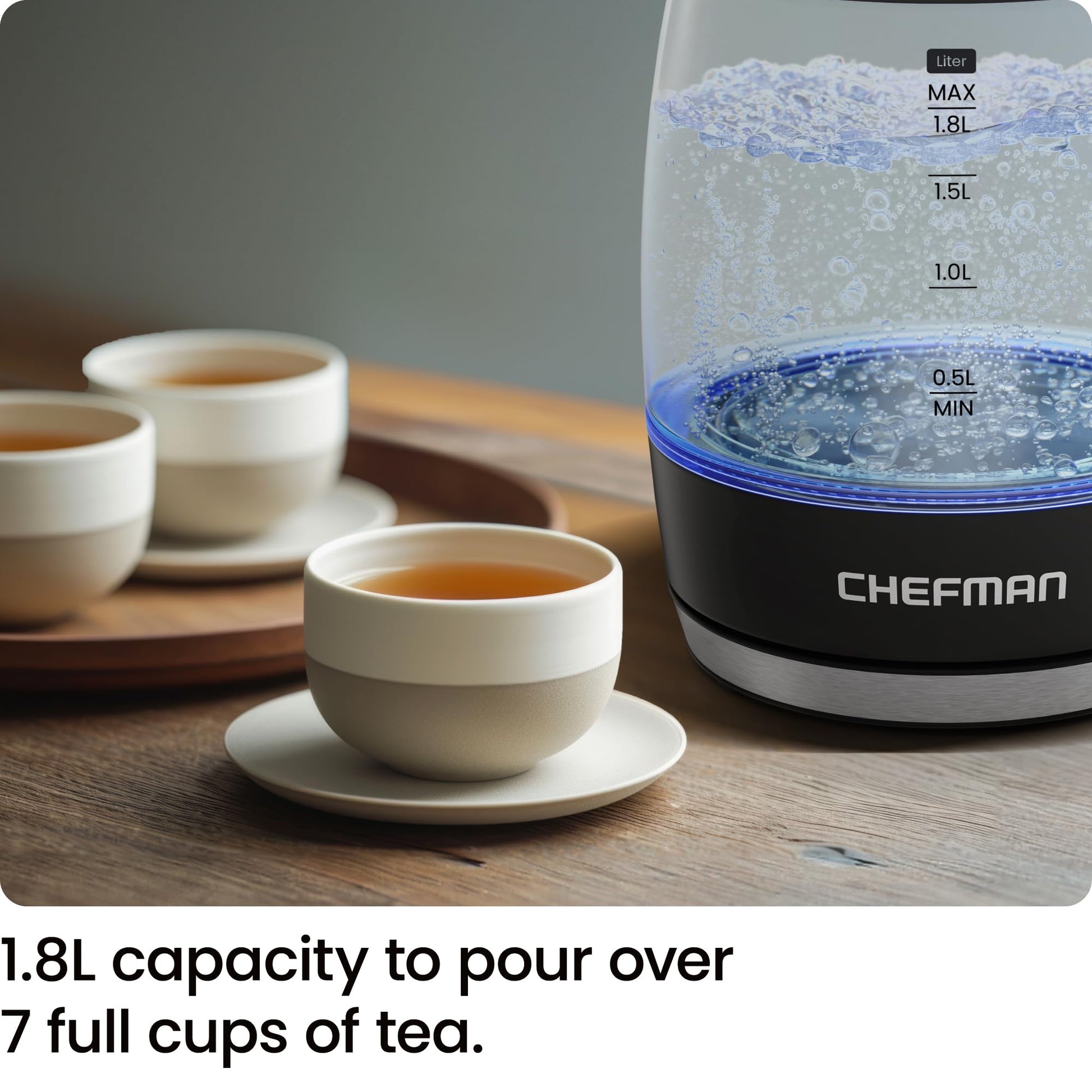 Chefman Electric Kettle, 1.8L 1500W