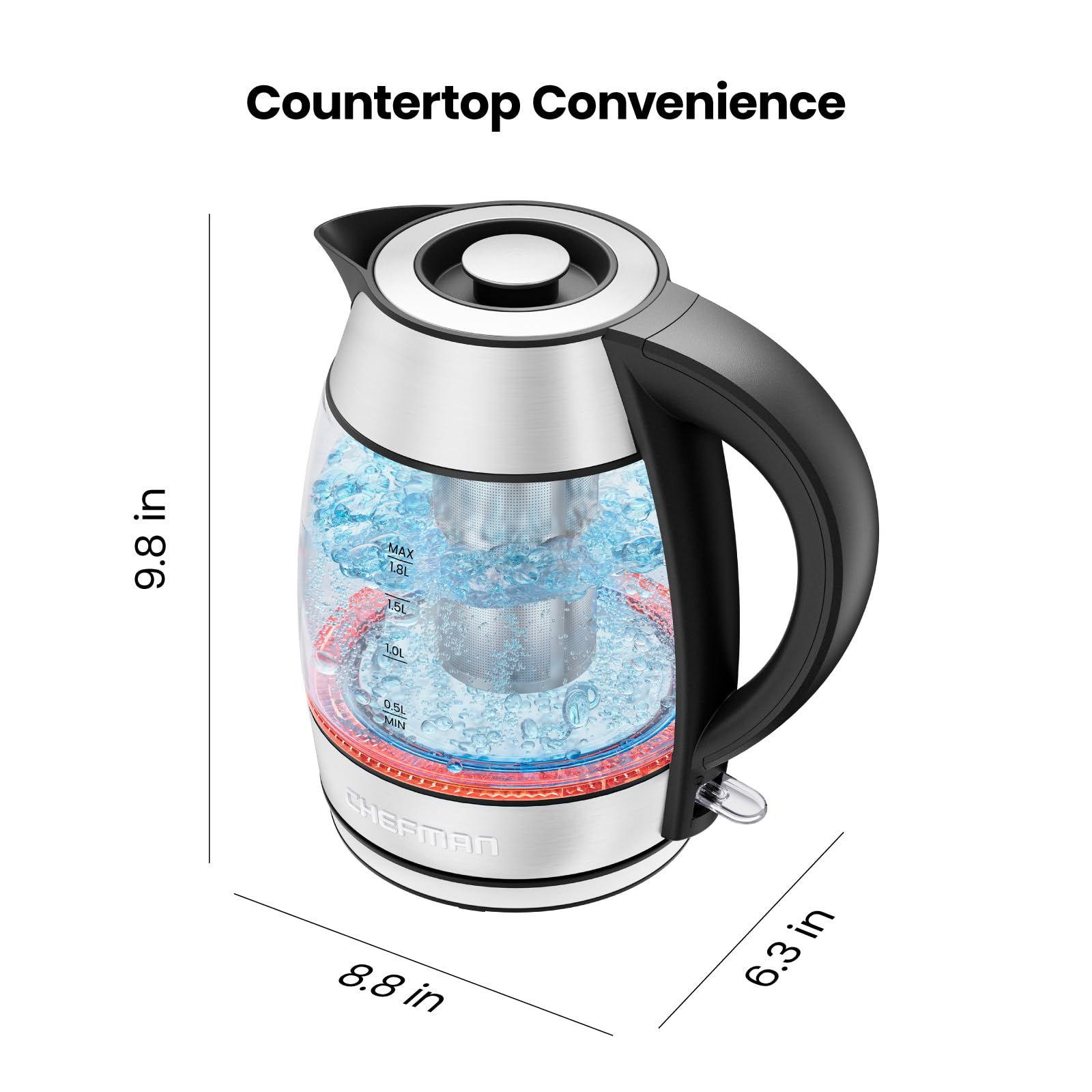 Chefman Electric Kettle, 1.8L 1500W