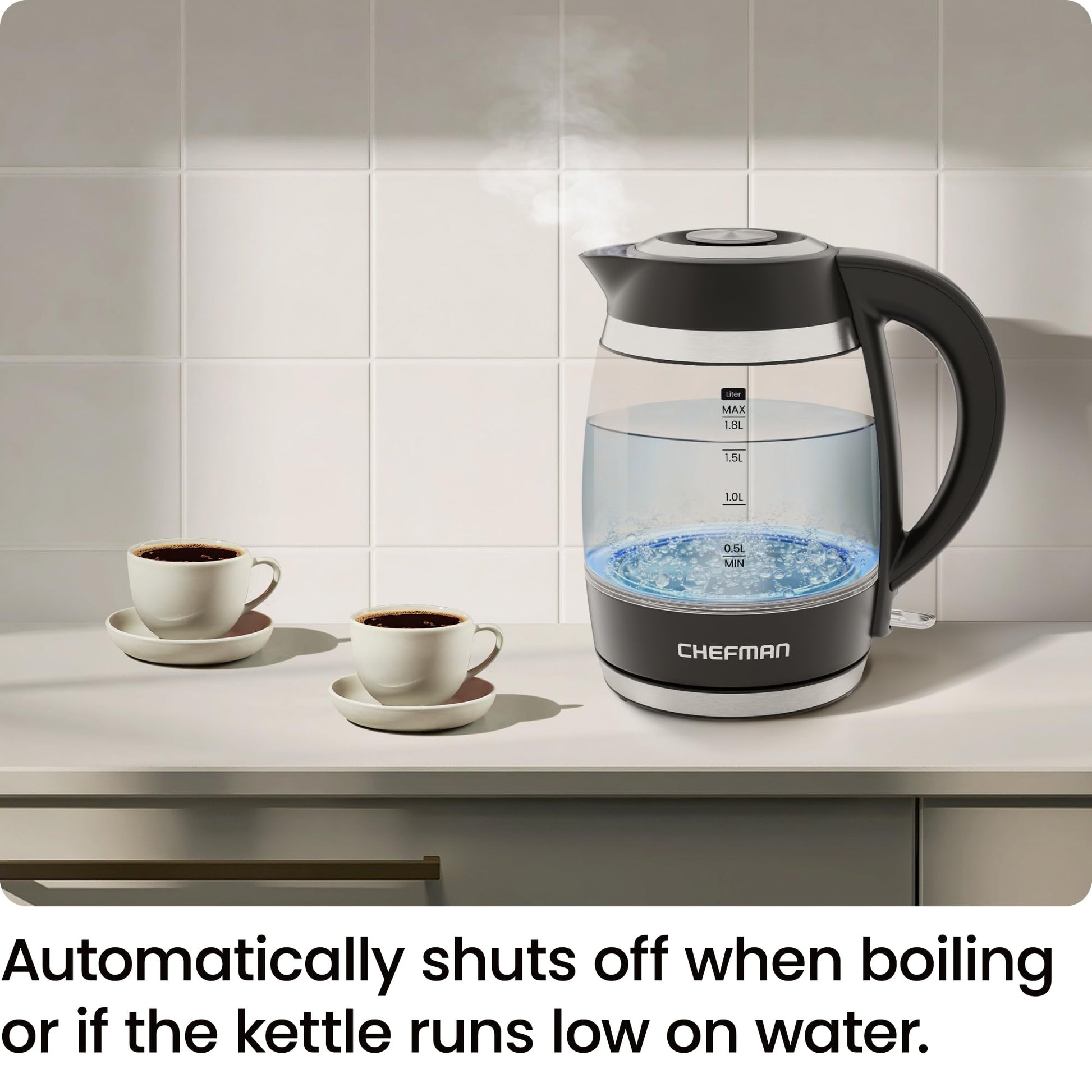 Chefman Electric Kettle, 1.8L 1500W