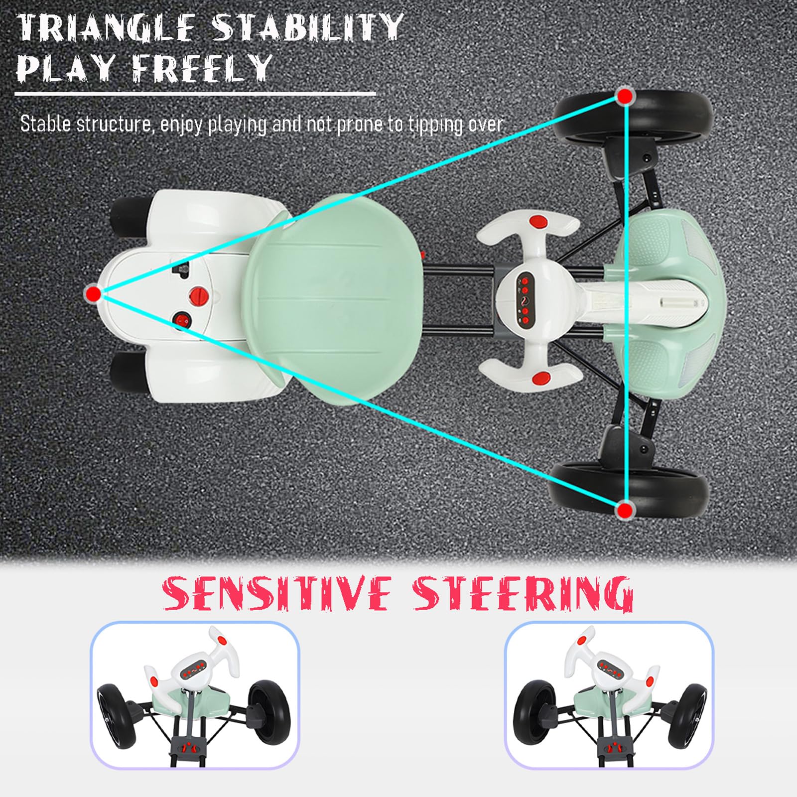 6V Foldable Electric Go Kart for Kids