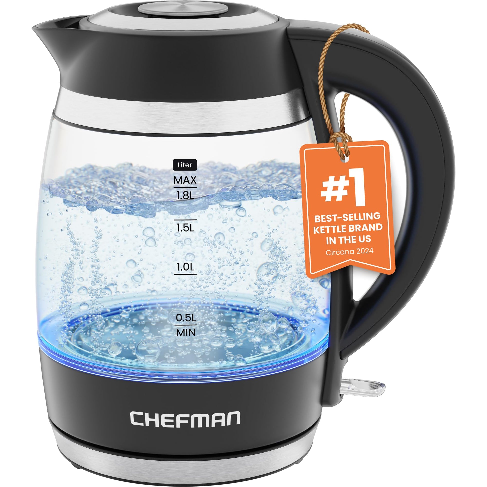 Chefman Electric Kettle, 1.8L 1500W