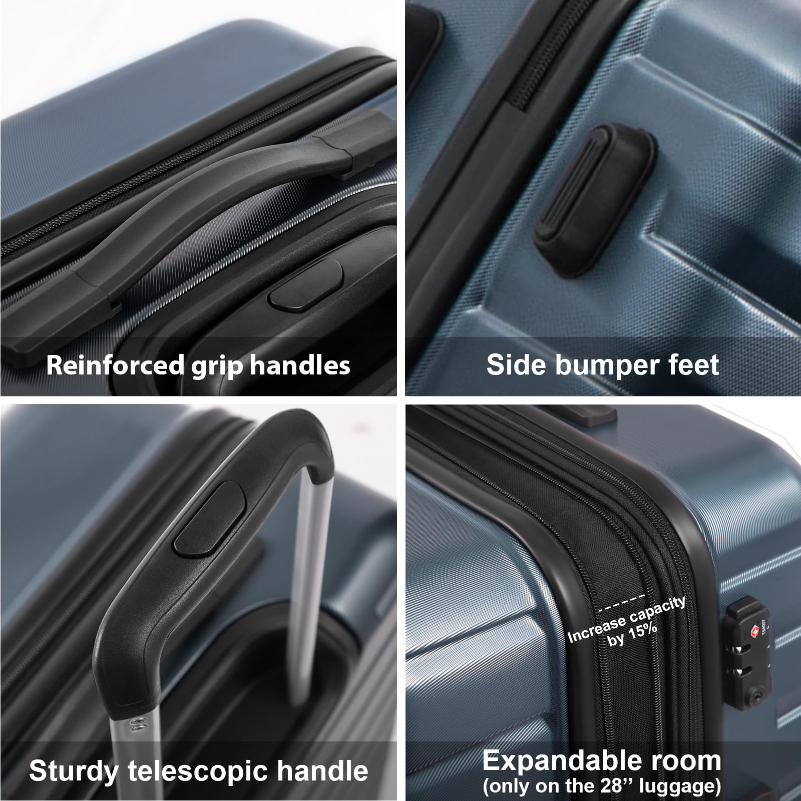 COOLIFE 3 Piece Luggage Set