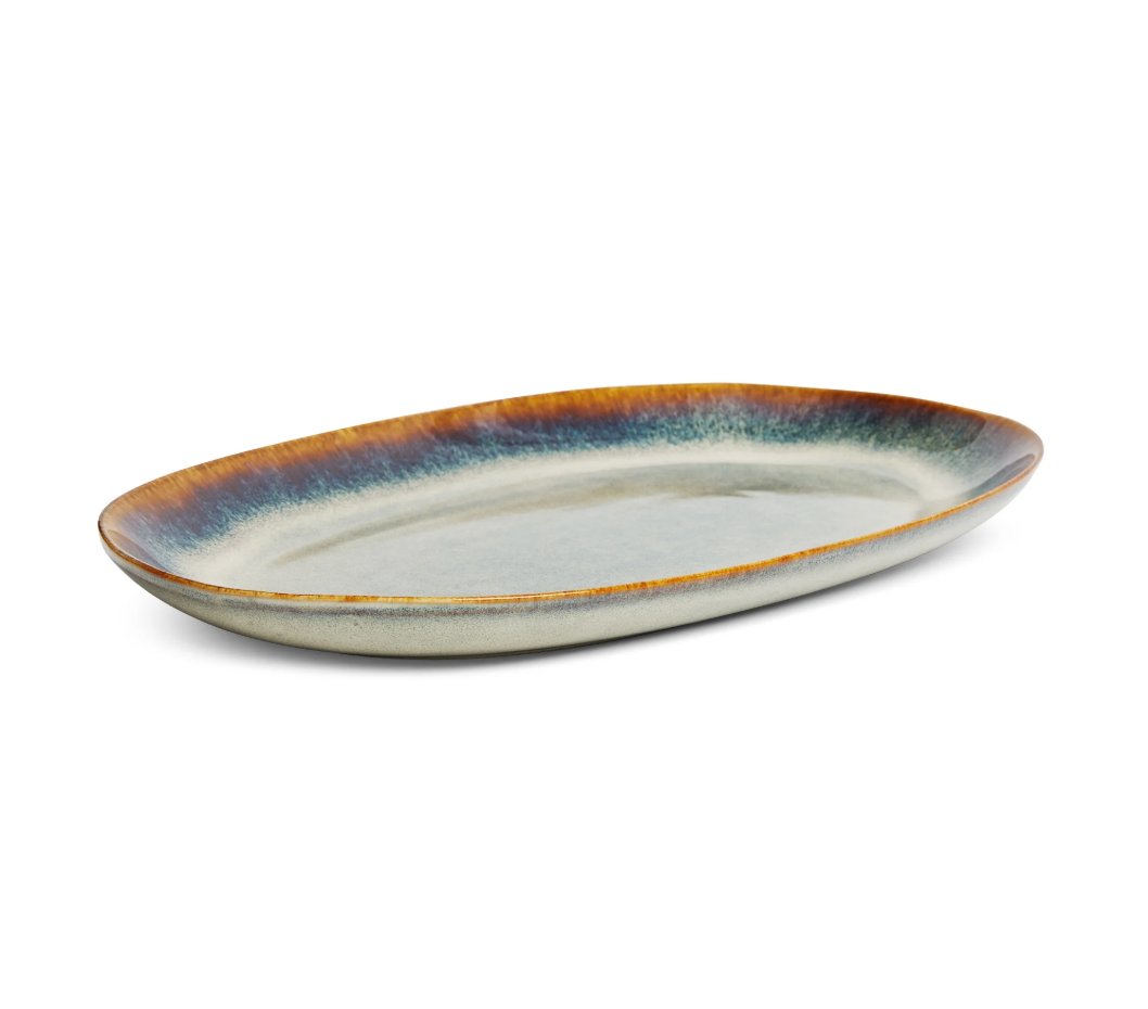 12-Pcs Yellowstone Ceramic Oval Platter, Kayce Collection