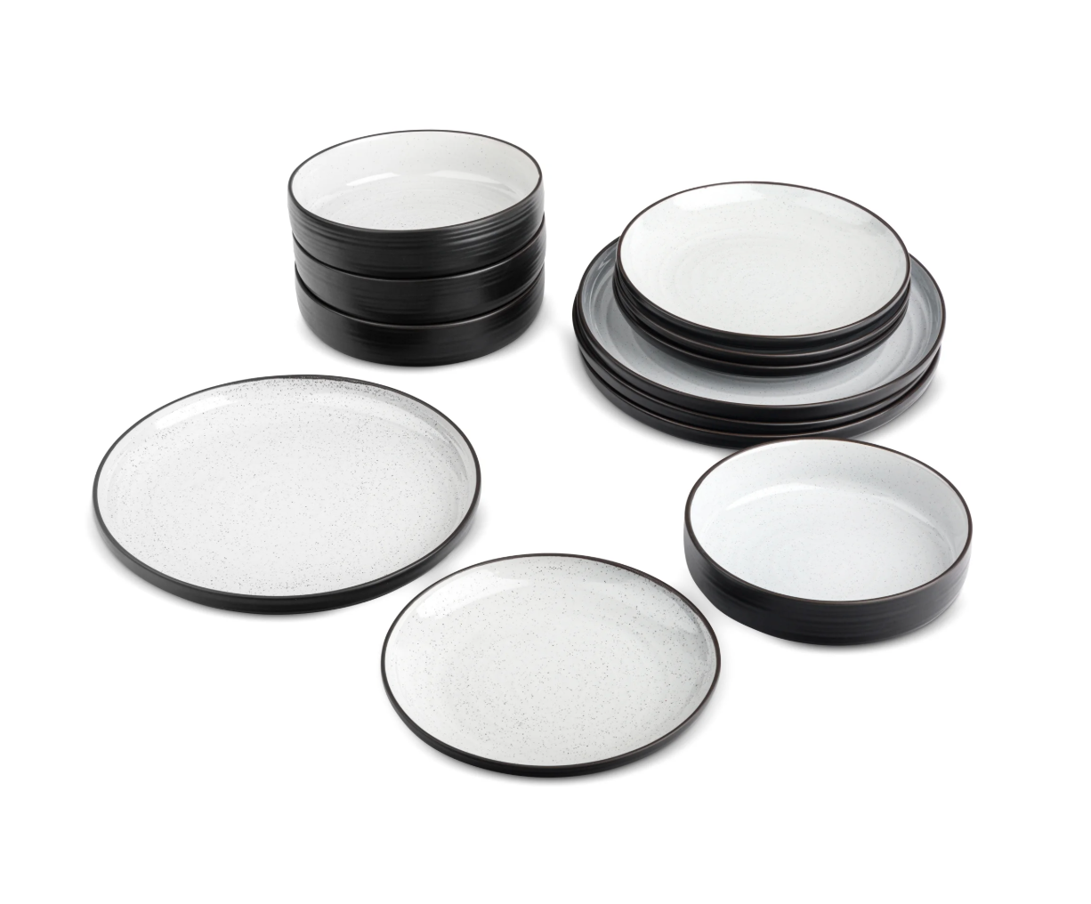 Yellowstone 12-Piece Ceramic Dinnerware Set, Beth Collection