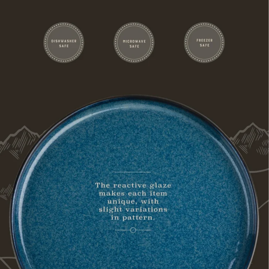 Yellowstone 12-Piece Ceramic Dinnerware Set, John Collection