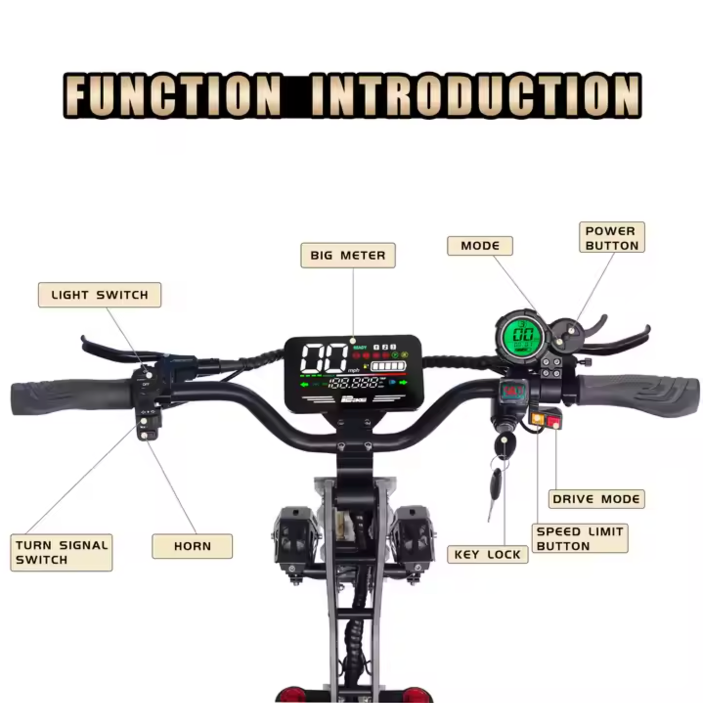 QO6 Pro Electric Rider with Off-Road Tires