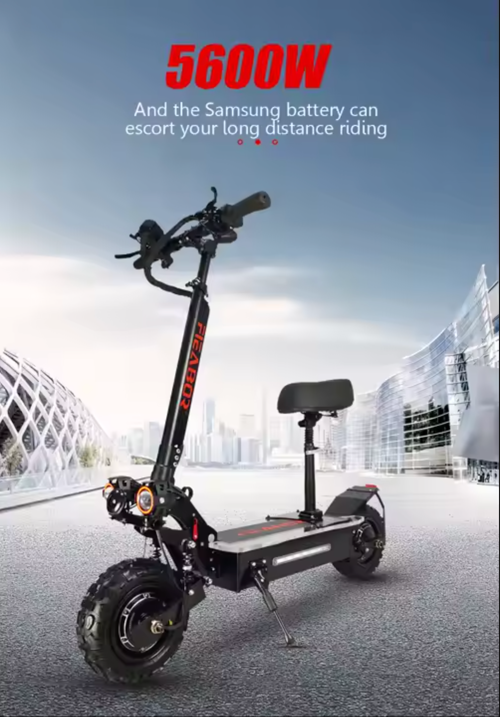 QO6 Pro Electric Rider with Off-Road Tires