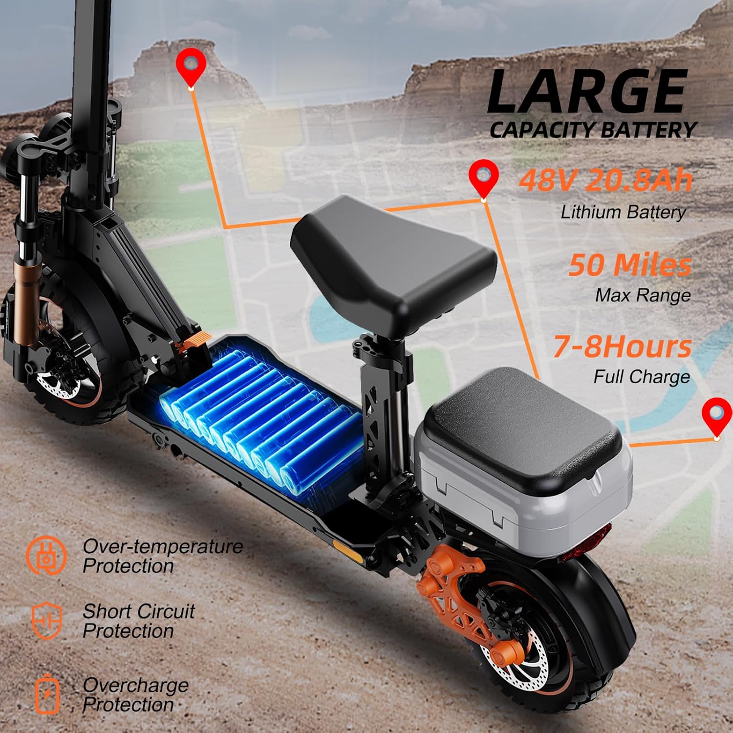 Electric Scooter for Adults 5600W Dual Motors