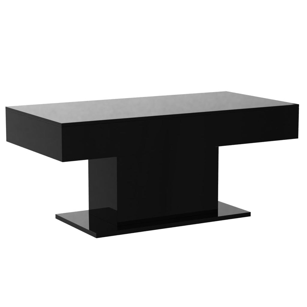 Wooden Coffee Table with 16 Colors LED Lights for Dining Room
