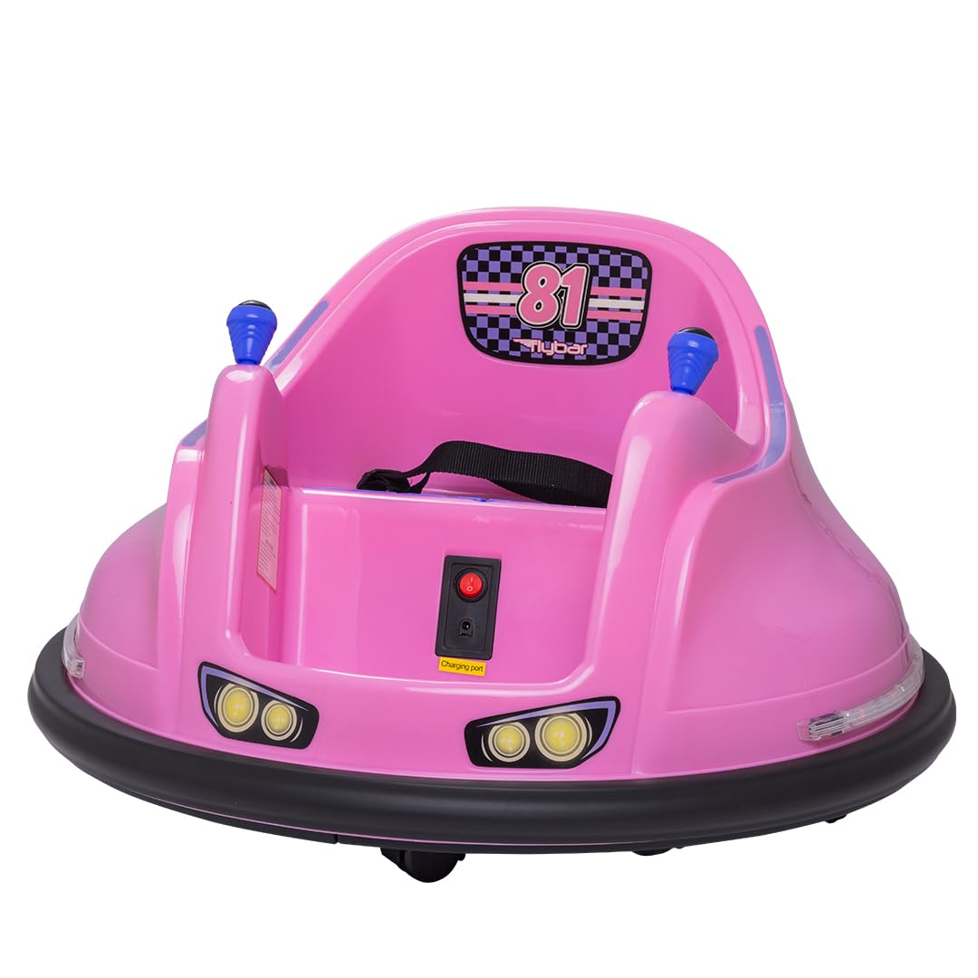 Flybar FunPark 6V Bumper Car – 360° Electric Ride-On Toy with LED Lights