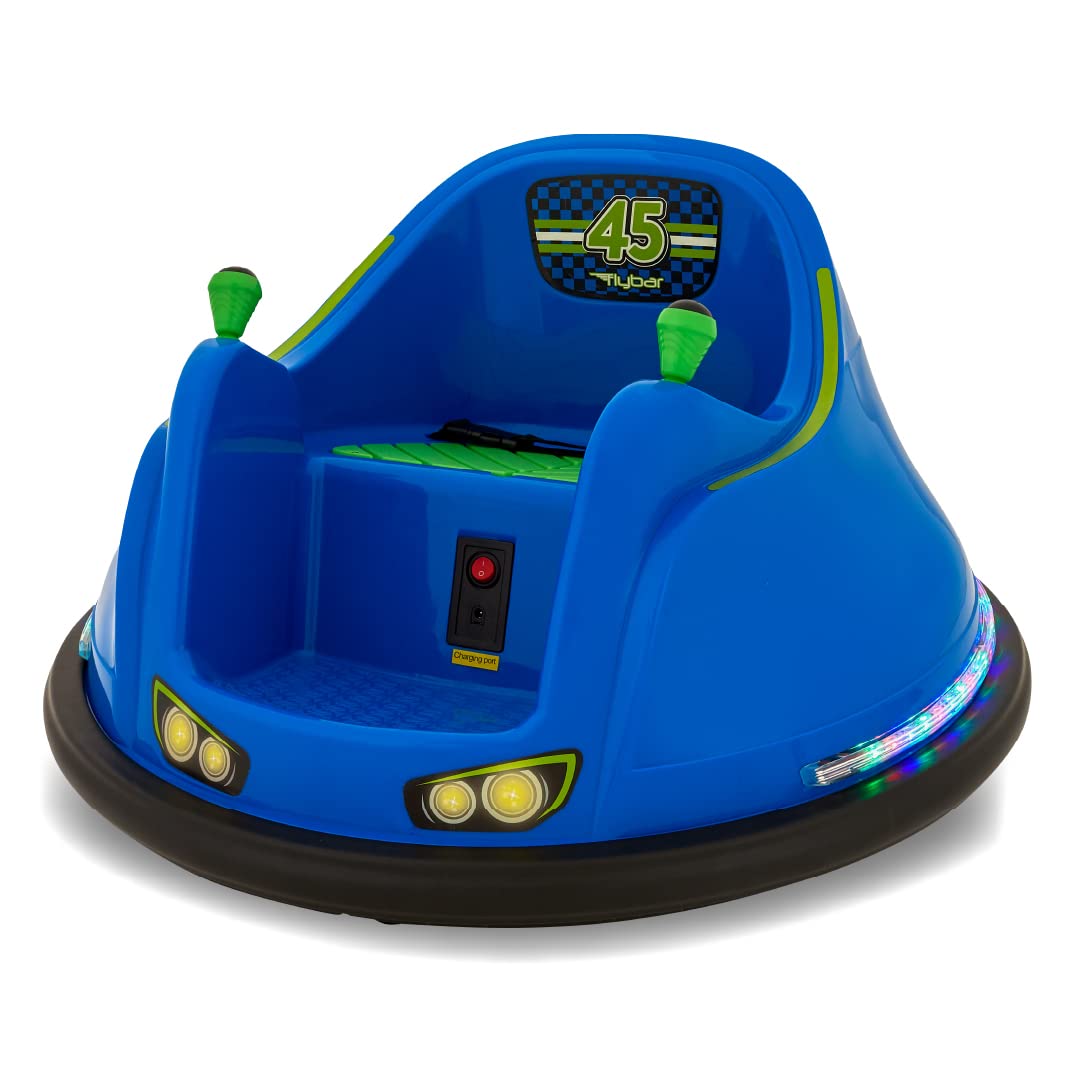 Flybar FunPark 6V Bumper Car – 360° Electric Ride-On Toy with LED Lights