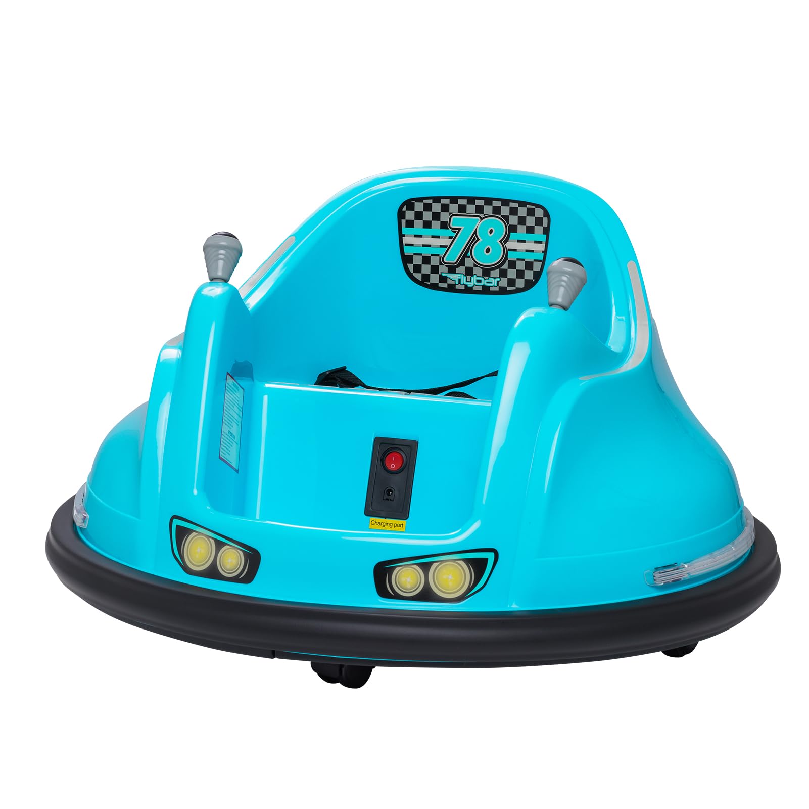 Flybar FunPark 6V Bumper Car – 360° Electric Ride-On Toy with LED Lights