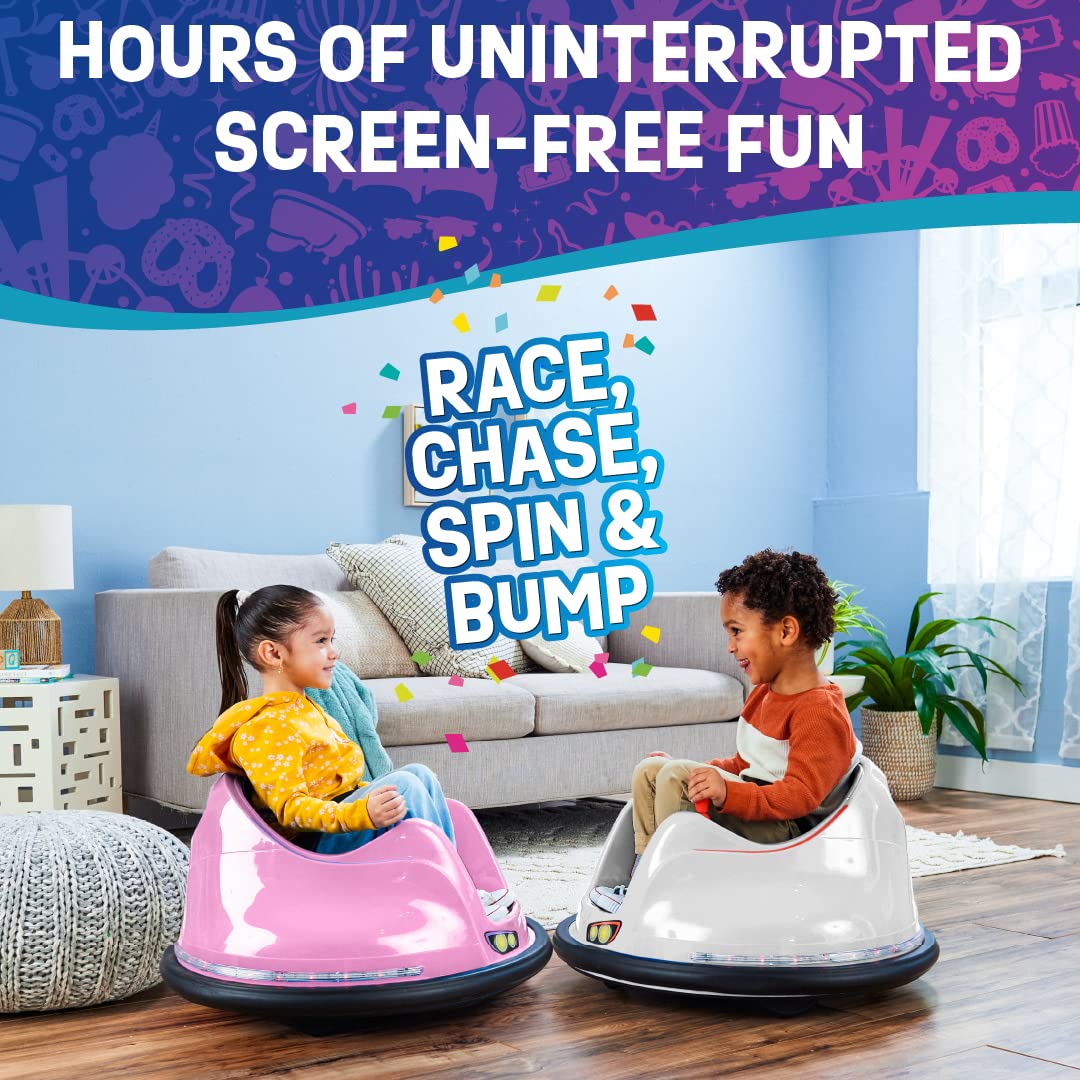 Flybar FunPark 6V Bumper Car – 360° Electric Ride-On Toy with LED Lights