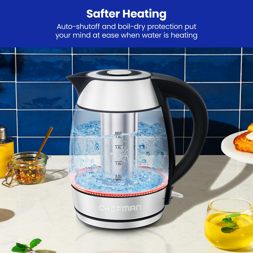 Chefman Electric Kettle, 1.8L 1500W
