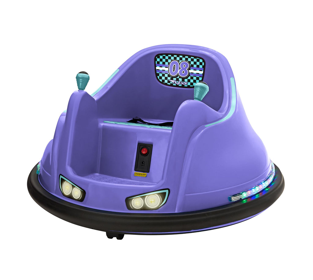 Flybar FunPark 6V Bumper Car – 360° Electric Ride-On Toy with LED Lights