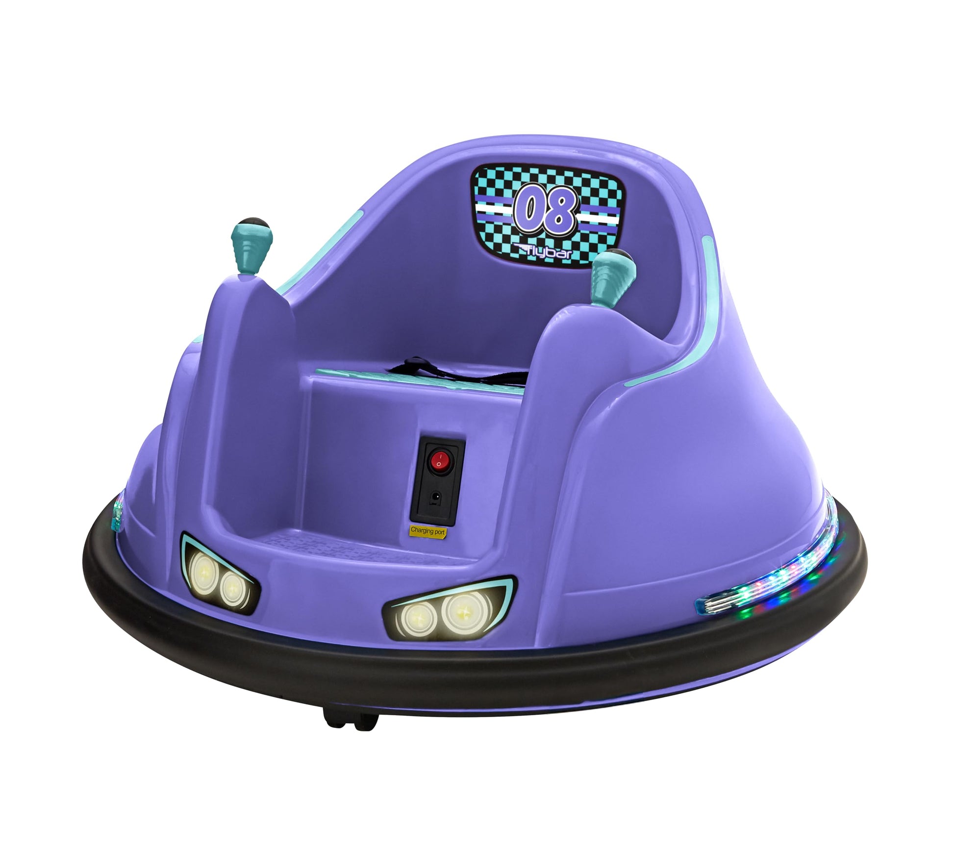 Flybar FunPark 6V Bumper Car – 360° Electric Ride-On Toy with LED Lights