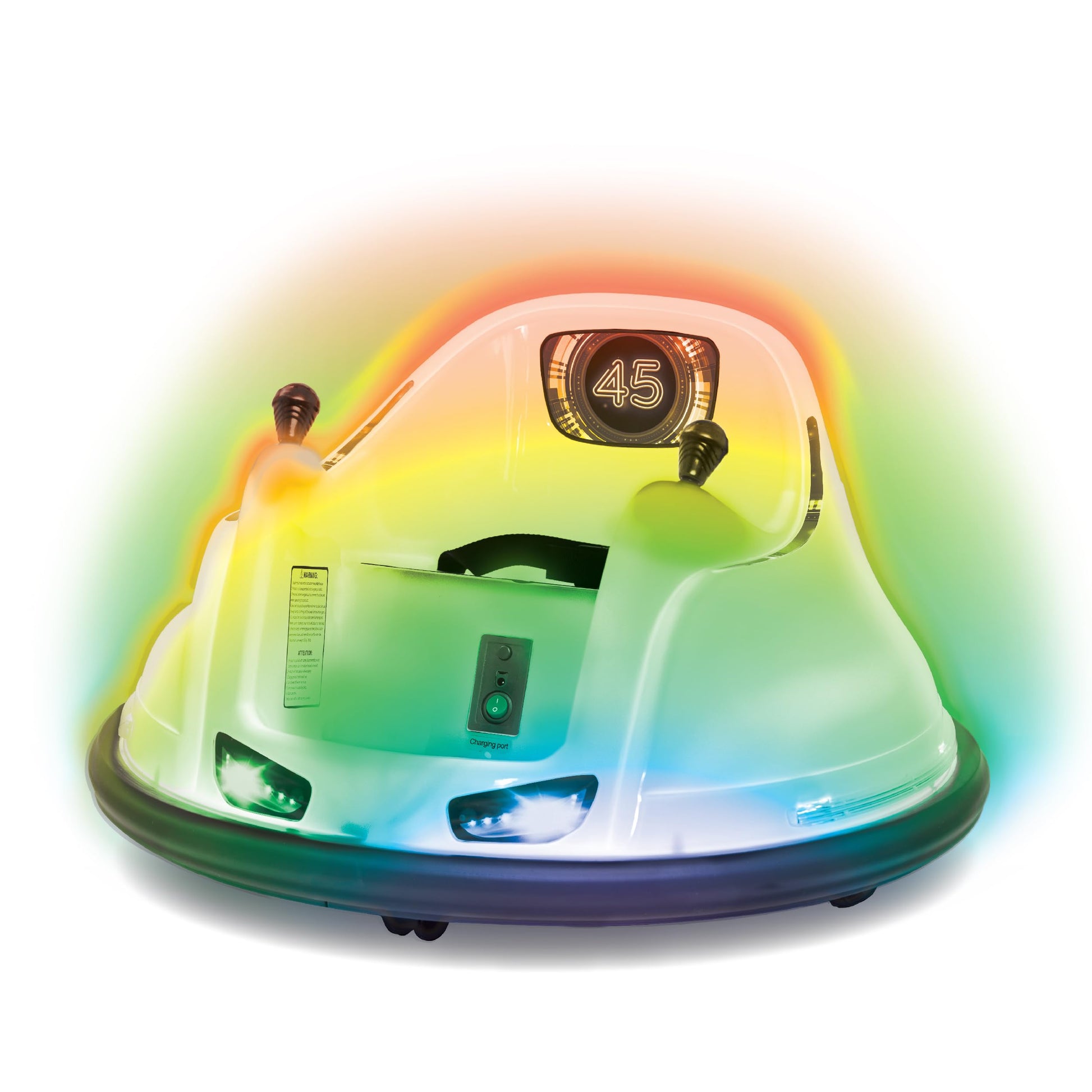 Flybar FunPark 6V Bumper Car – 360° Electric Ride-On Toy with LED Lights