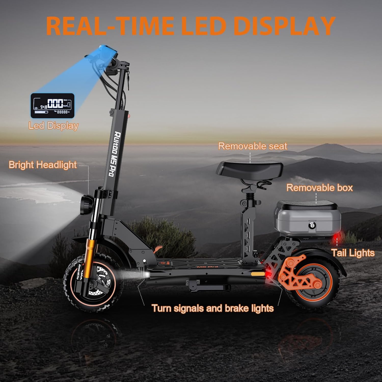 Electric Scooter for Adults 5600W Dual Motors