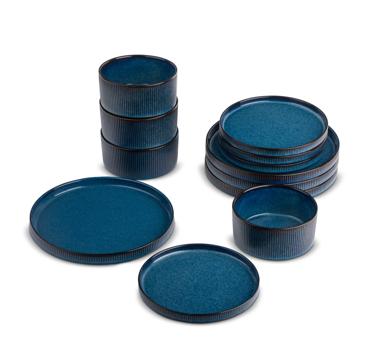 Yellowstone 12-Piece Ceramic Dinnerware Set, John Collection