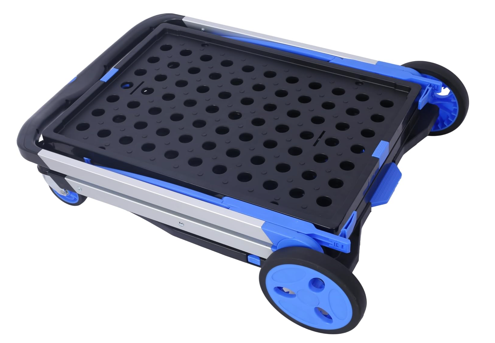 Folding Heavy-Duty Utility Shopping Cart with 360° Swivel Wheels