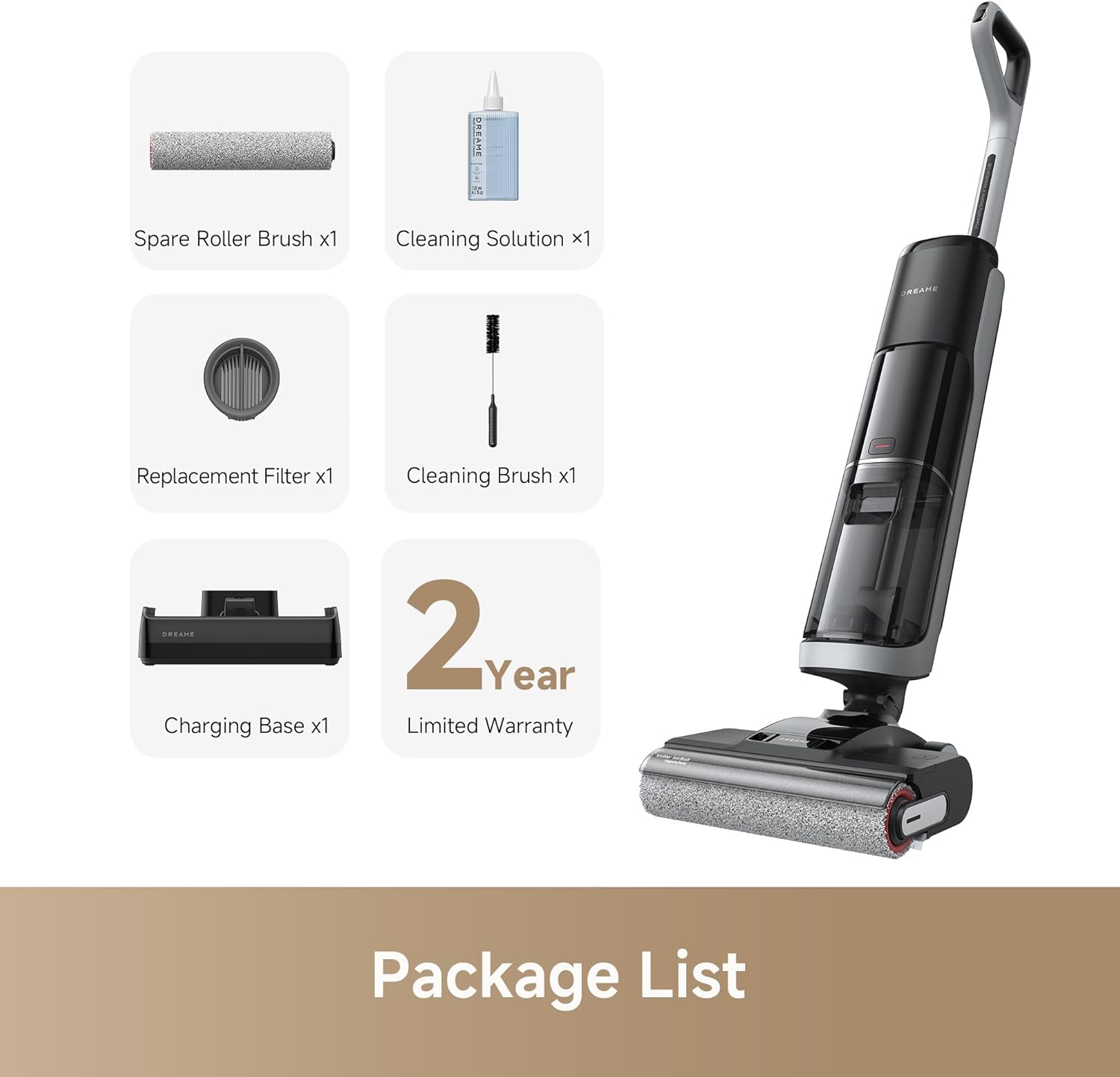 H14 Wet Dry Vacuum Cleaner, 180° Lie-Flat Cordless Vacuum Mop
